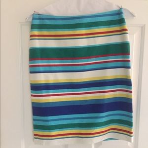 Striped pencil skirt